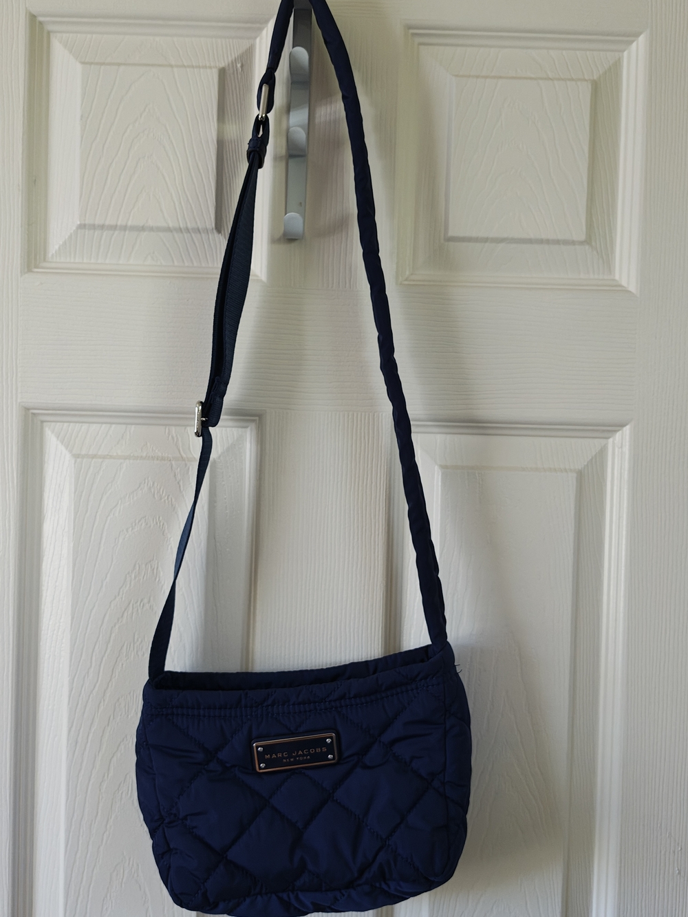 Marc Jacobs Quilted Nylon Navy Crossbody Bag